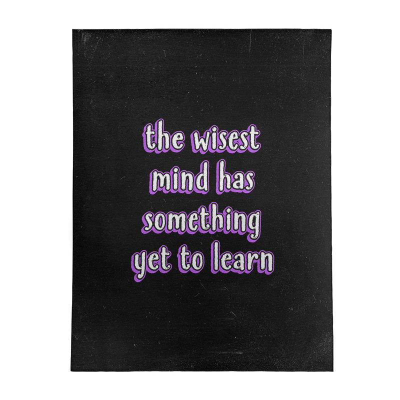 Tapis en chenille poly style citation inspirante Quotes, Rectangle 5 pi x 7 pi
