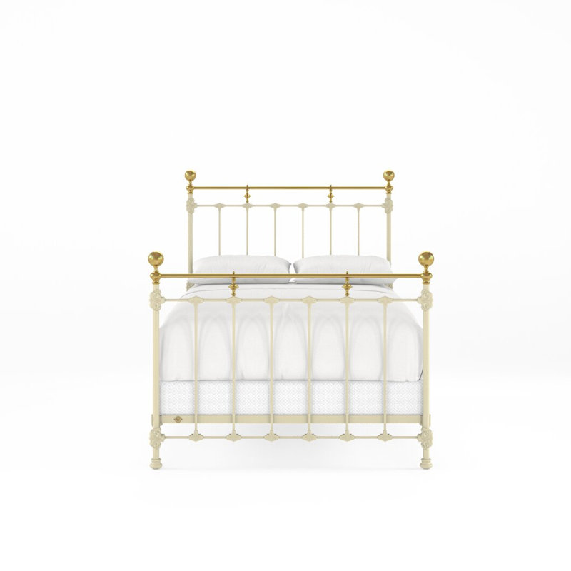 152 Excelsior Bed | Complete Standard, Full / Double, French Vanilla/Light Gold