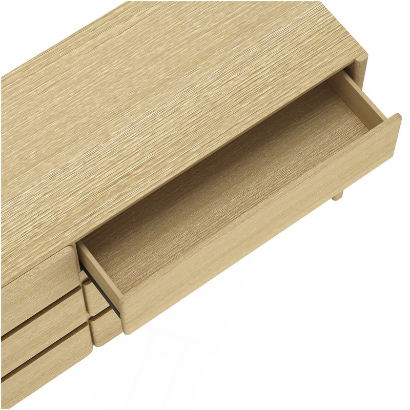 Linda 72" Dresser In Natural Oak (6-Drawer), Oak