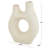 Paper Mache Abstract Rounded Decorative Vase with Double Openings-1582111454