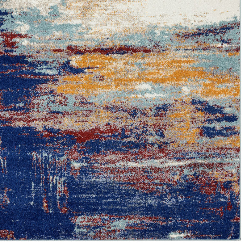 Bellicent  Abstract Indoor Rug, Rectangle 5' x 7'