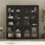 Bibliothèque moderne à 5 tablettes H 79 "x l 38" avec portes en verre Rivington-116164067