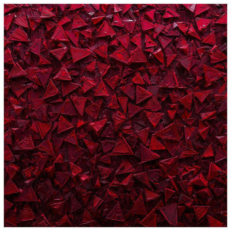 Édredon rouge à texture triangulaire, Très grand lit