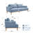 83.85" Morden Chenille Sofa Wooden Upholstered Loveseat-762084080