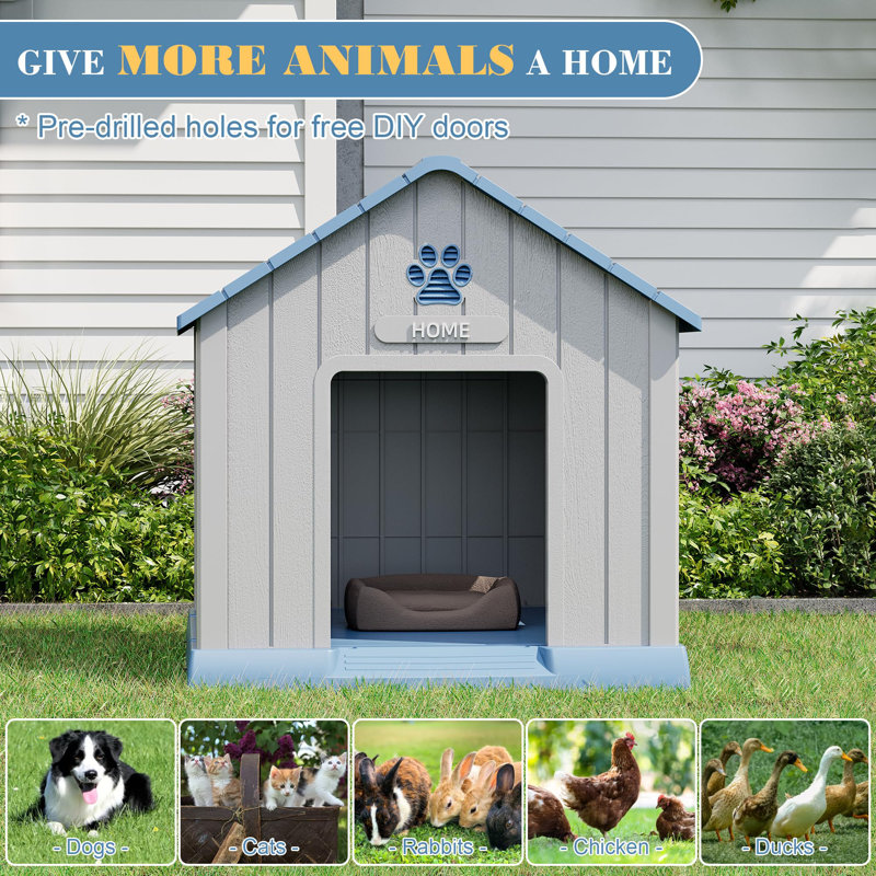Niche pour chien pour l'extérieur Yardgrace, H 37 po x l 40 po x P 38 po
