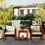 Outsunny 3 Pieces Patio Bistro Set Wooden With Cushions