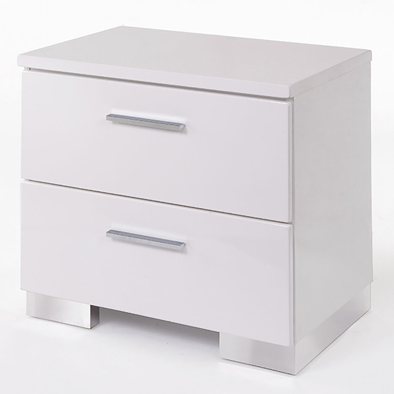 Table de chevet blanche 2