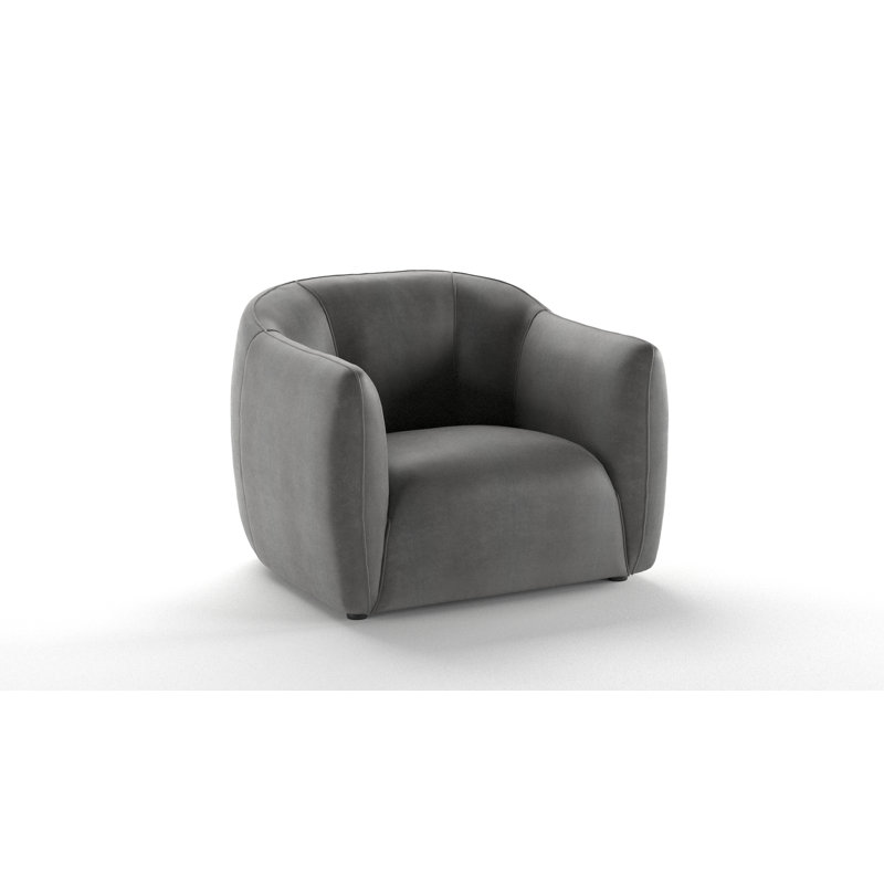 Midhurst Velvet Accent Chair, Grey
