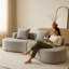 Canapé compressé: canapé Moon Bay avec tissu luxueux en velours côtelé et rembourrage haute densité pour un confort ultime-117627942