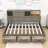 3 Drawers Wooden Daybed with Pushable Shelf, USB & Socket Charging Station-402812618-402812617