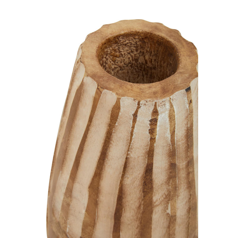 Ayr Handmade Wood Table Vase, 28cm H x 14cm W x 14cm D
