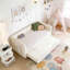 lit de jour moderne en velours, base de lit en bois robuste-562658562