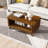 41.5" Rectangular Coffee Table with Solid Wood Legs & Open Shelf-984488856