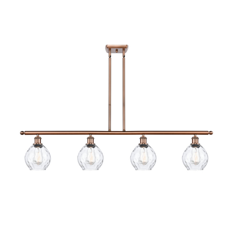 Jaron 4 - Light Kitchen Island Pendant, No Bulb Included, White/Polished Chrome
