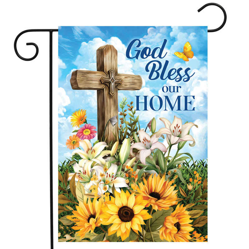 «God Bless Our Home Garden» - drapeau