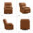Abdou  Fraher Top Grain Genuine Leather Recliner, Small Swivel Rocker Recliner Chair,manual Recliner Chair For Living Room, Bedroom, Home Theater,rv-78957007