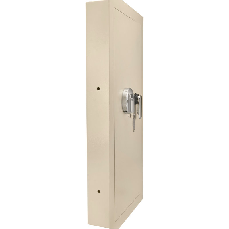 Coffre-fort biométrique beige 0,82 pi³ - Compartiment de verrouillage et options de fixation pratiques