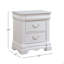 Pine Wood Nightstand With 3 Drawers