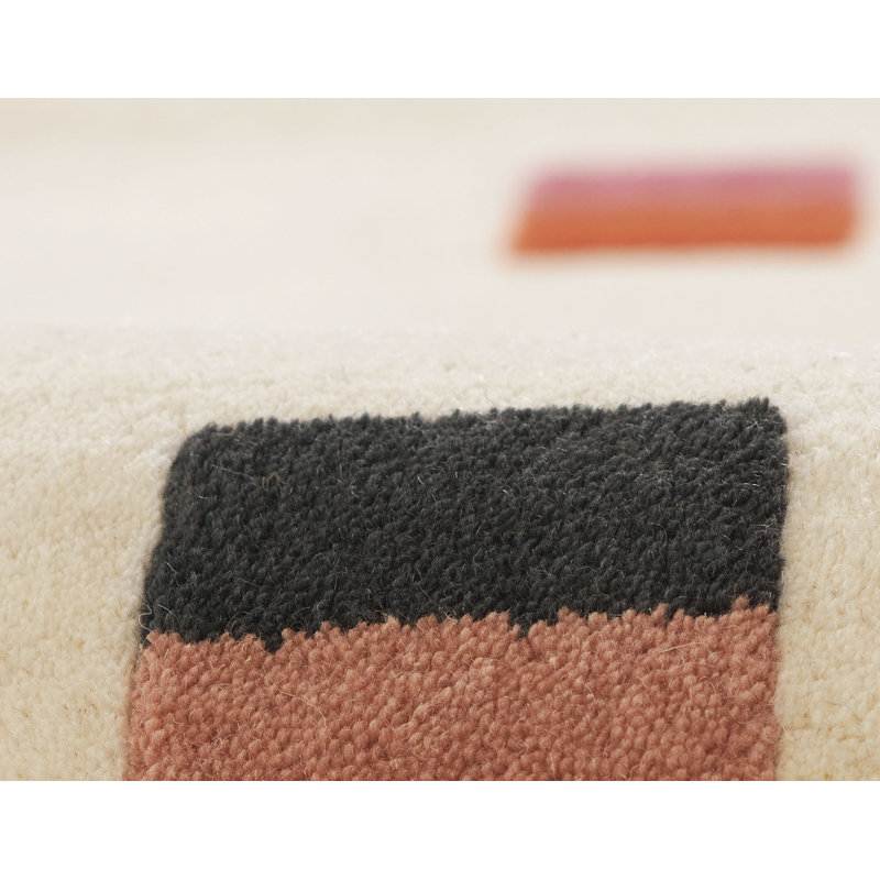 AllModern Form Hand Tufted Wool Geometric Multi Area Rug, Runner 2'3" x 8'