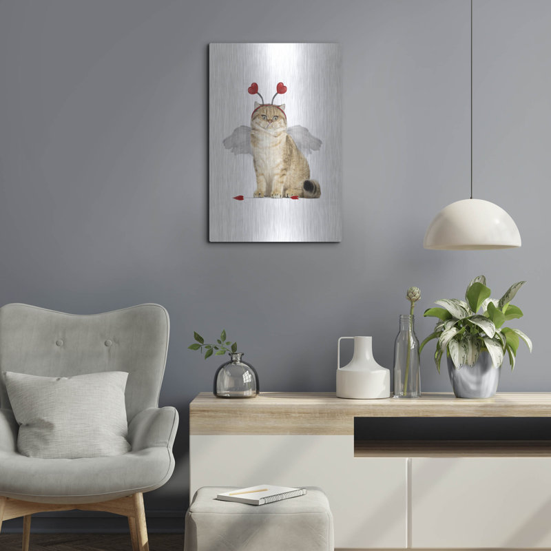  «Valentine Cupid» par John Hovenstine, art mural en métal, 16 po x 24 po, H 24 po x l 16 po