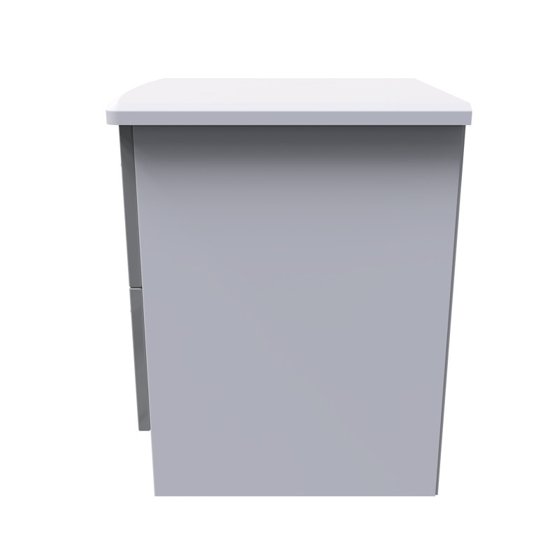 Fully Assembled Yantarni 2 DrawerÂ Bedside Table, Grey