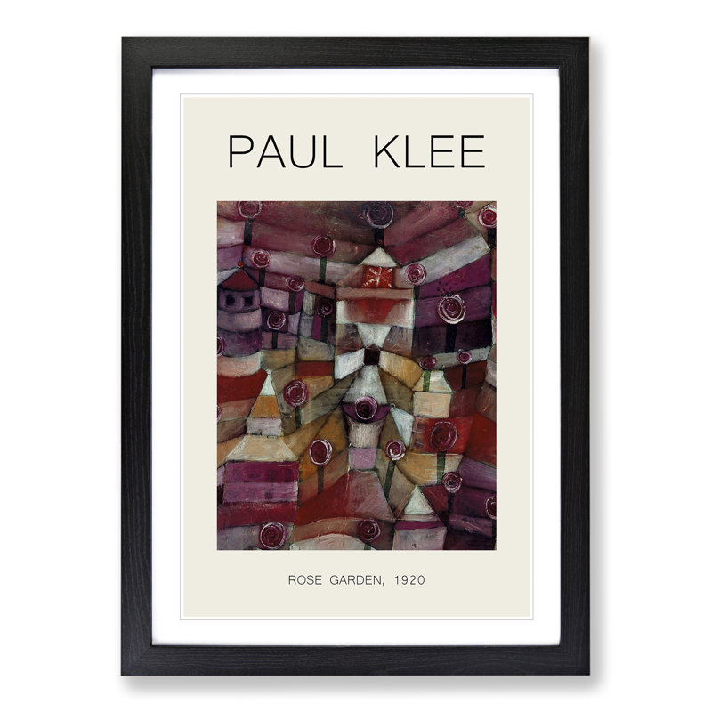 Rose Garden by Paul Klee - Picture Frame Graphic Art, 65cm H x 48cm W x 2cm D