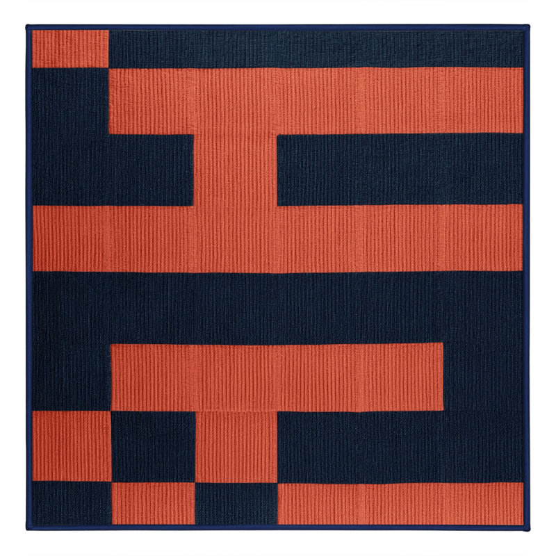 Machine Washable Checkered Gray Area Rug