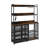 Coffee Bar Cabinet with LED Lights and Ample Storage