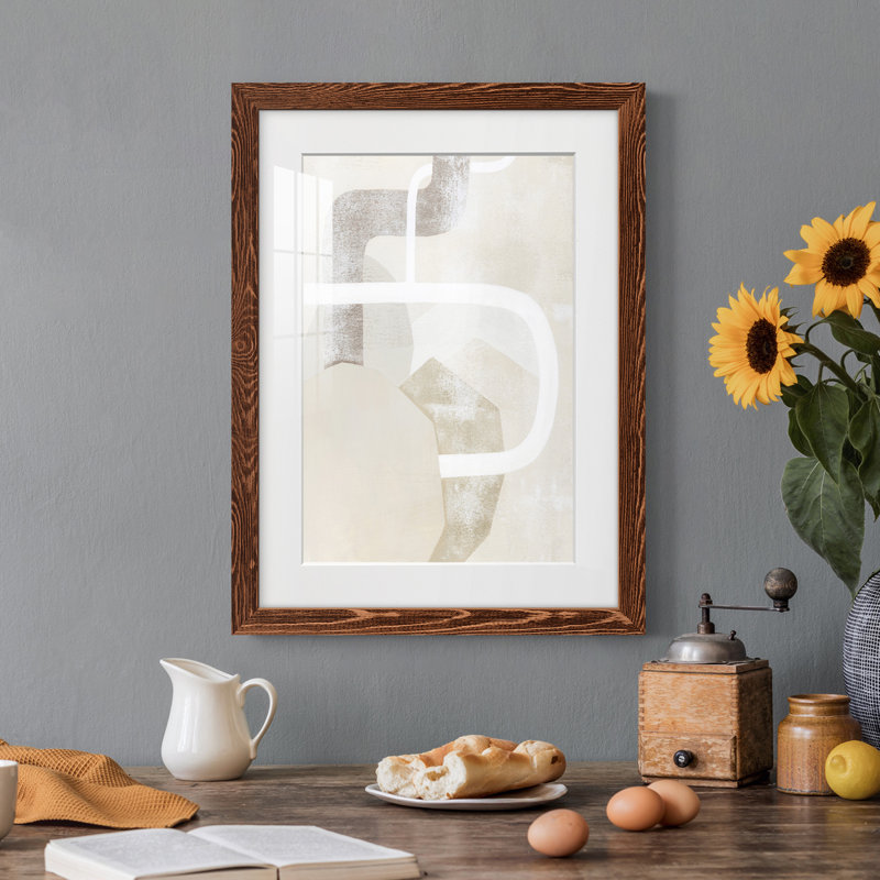 «Quiet Affection I», peinture sur toile encadrée, Cadre en érable, H 31,5 po x l 23,5 po x P 1 po