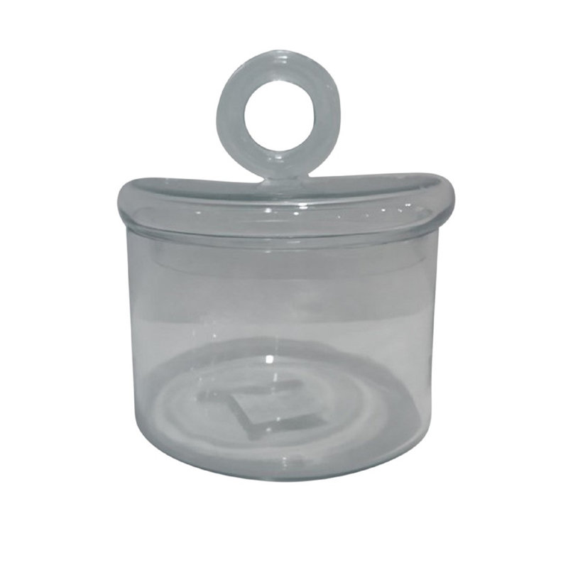 Cylindrical Jar Glass Clear, 6.7" H x 6.3" W x 6.3" D