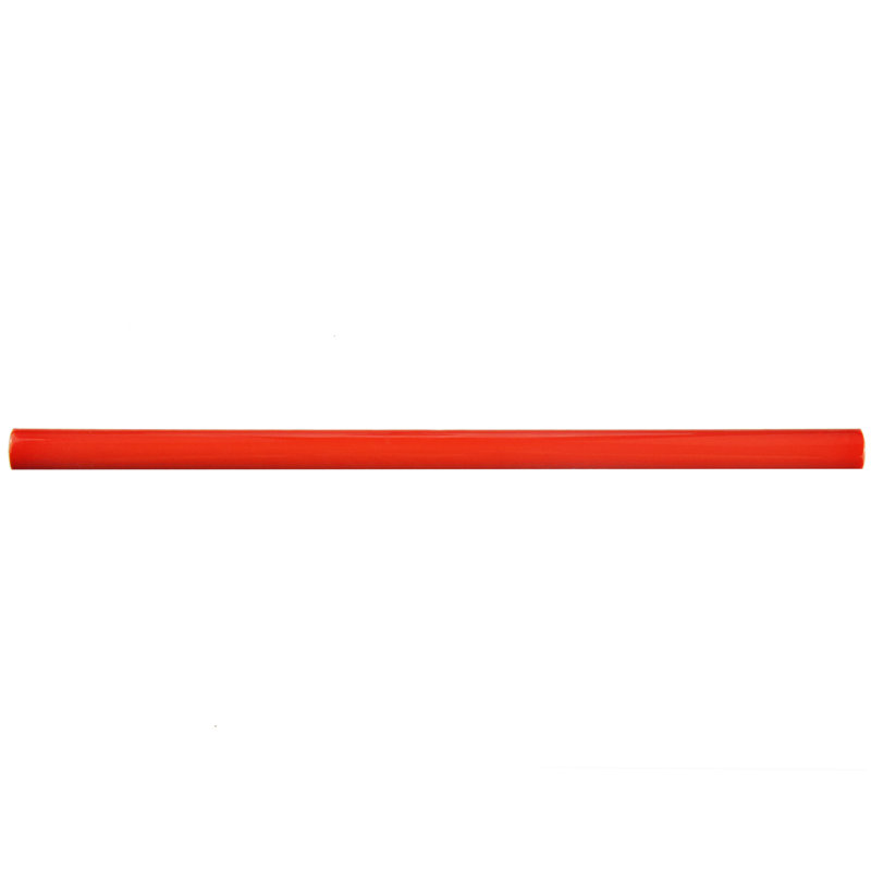 Twist 11.8" x 0.5" Glossy Ceramic Quarter Round Tile Trim in Red