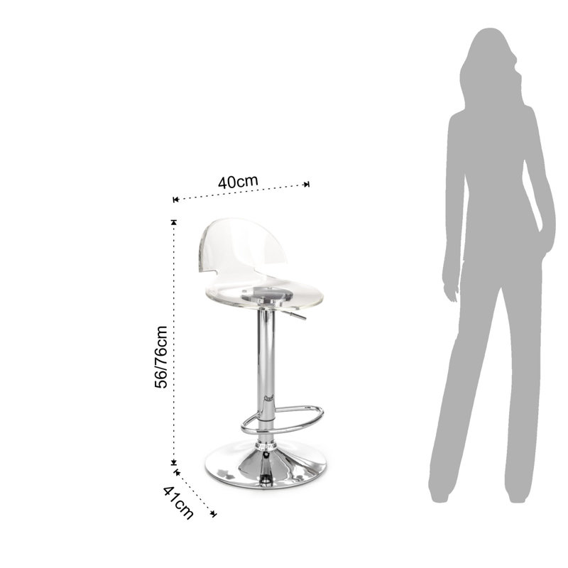 Patience Swivel Adjustable Height Bar Stool