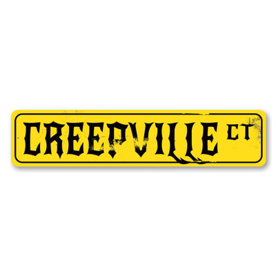 Plaque en métal Creepville Court