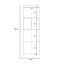 Dennielle 4 shelf bookcase with cupboard unit