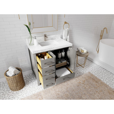 Malibu 36'' Single Bathroom Vanity with Top