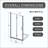 Frameless Glass Shower Door Bifold  Tempered Clear Glass Pivot Swing Shower Panel, Foldable-126559259