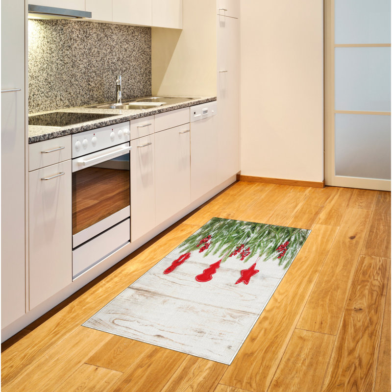 Christmas High Density Long Fiber Poly Threads Decorative Area Rug Carpet, Rectangle 2'7" x 5'
