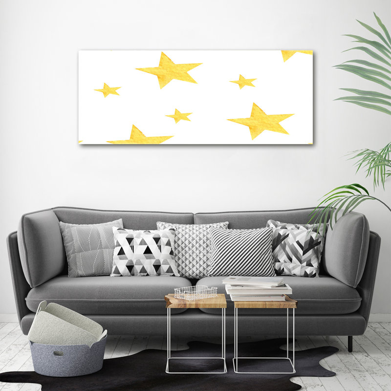 Yellow Stars - Print, 50cm H x 125cm W x 2cm D, Canvas