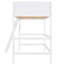 Lit mezzanine simple en bois massif blanc avec. And Build. Aucun sommier ni base requis. 14 lattes pour un soutien accru. Barrières de sécurité. 79,5 po x 41,8 po 67,5 po. Assemblage requis - blanc. Fabrication-421229010