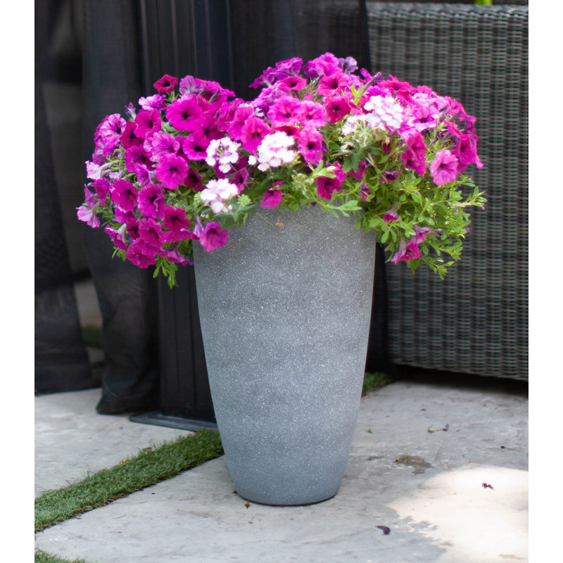 Pot à fleurs en résine Kronberg, Gris, 2