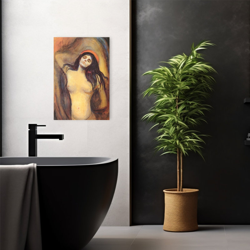 Madonna Classic Contemporary Wall Art Print by Edvard Munch - 1 Piece Wrapped Canvas Wall Art, 60.96cm H x 40.64cm W