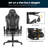 Ebern Designs Adjustable Reclining Ergonomic Swiveling PC & Racing Game Chair-2088808608