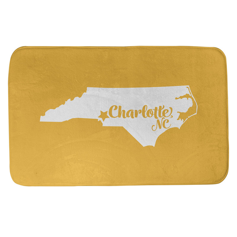 Tapis pour salle de bain en microfibre rectangulaire antidérapant antidérapant, L 21 po x L 34 po, Jaune
