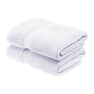 Classic Turkish Towels White Genuine Cotton Soft Absorbent Shimmer/Brampton  6 Piece Set With 2 Bath Towels, 2 Hand Towels, 2 Washcloths