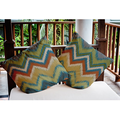 Ikud Chevron Outdoor Reversible Throw Pillow