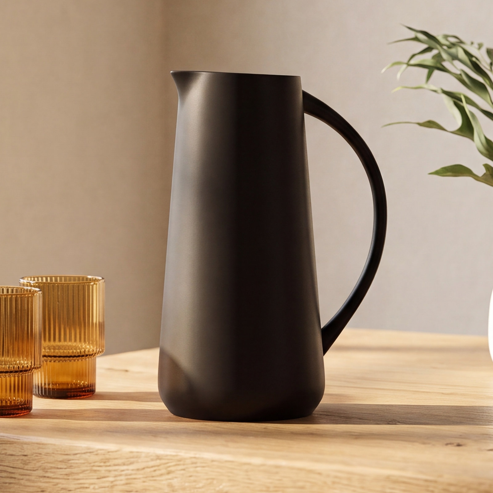 Osprey Stoneware Pitcher, Black