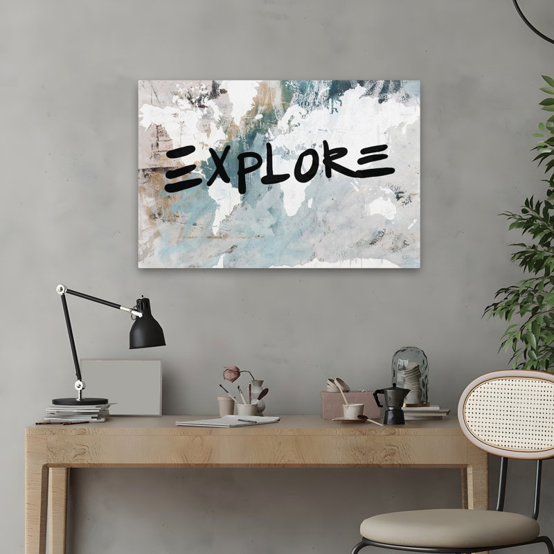 Explorez la carte du monde neutre - Sid29376 Sid29377 Abstrait noir, H 24 po x l 16 po