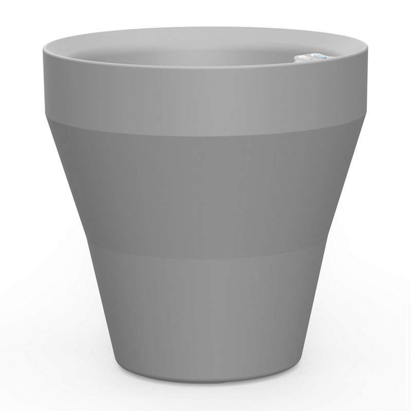Ash Gray 18'' Round Self-Watering Planter Pot