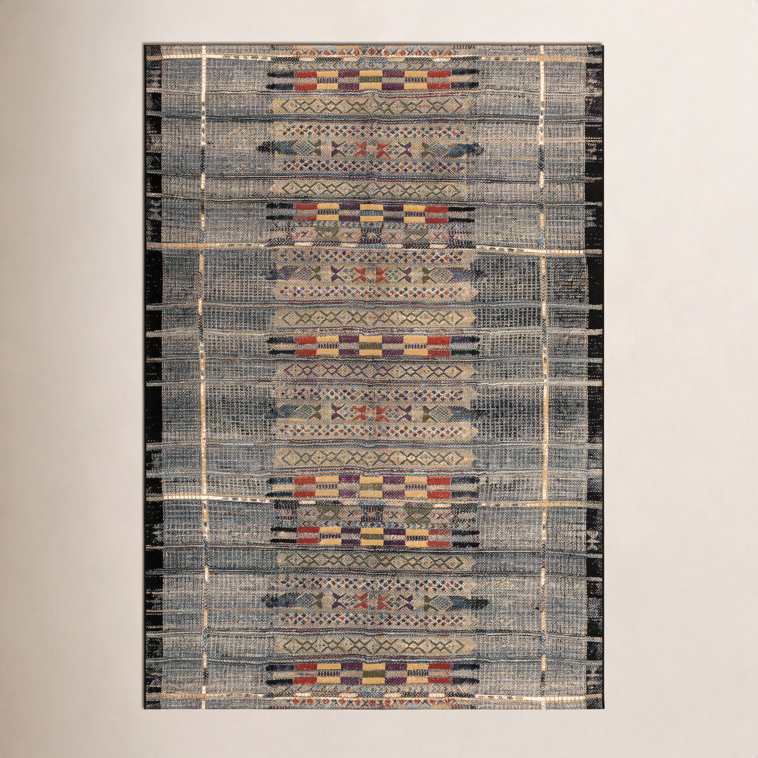 Sesena Striped Rug, Rectangle 4'10" x 7'6"