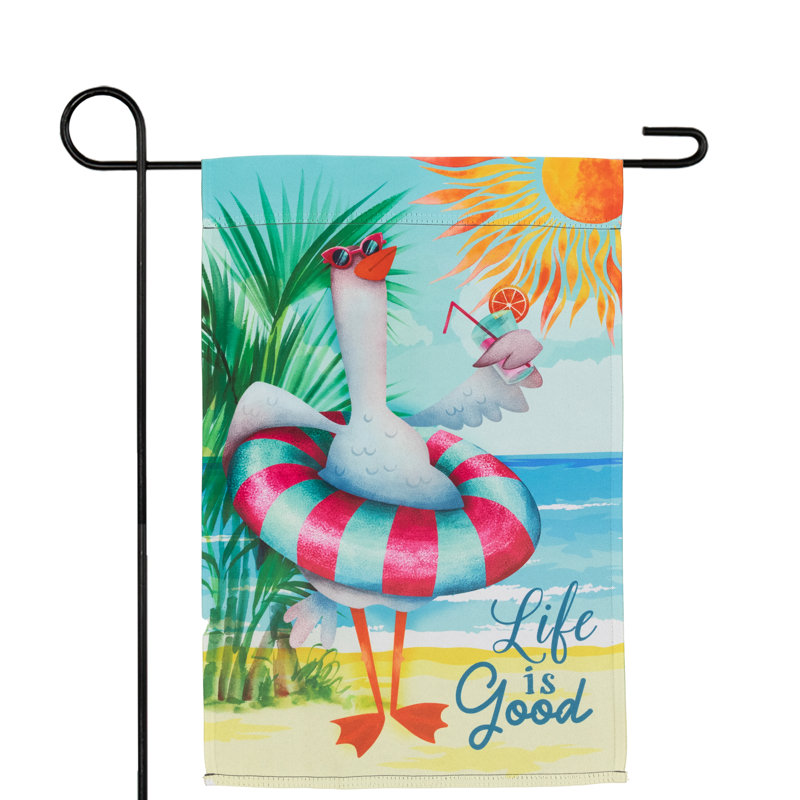 Drapeau de jardin en polyester double face H 18 po x l 12,5 po